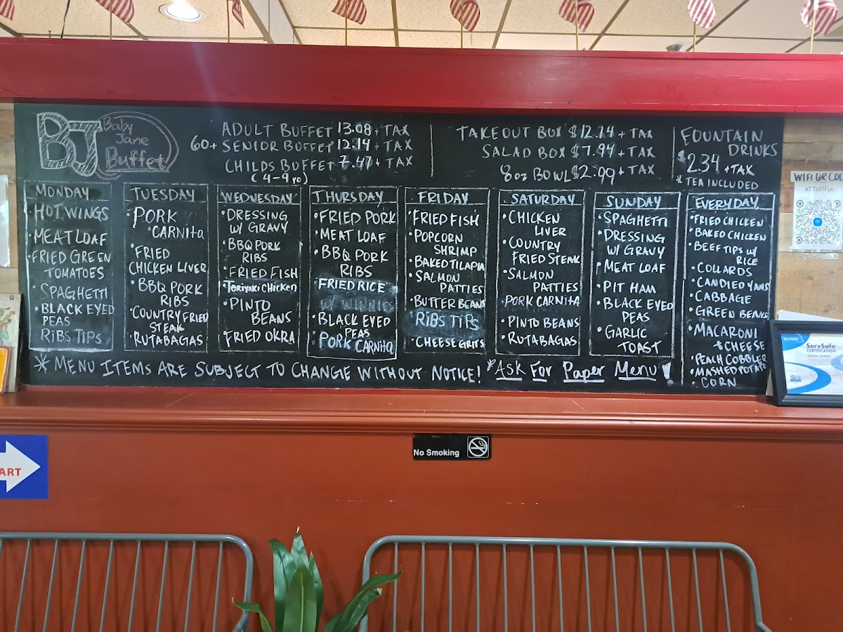 Menu Bj Buffet Conyers-2