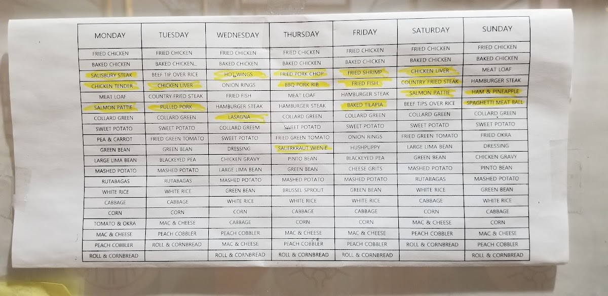 Menu Bj Buffet Conyers-5